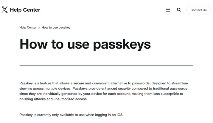 工布江达苹果维修店铺分享iOS用户如何通过通行密钥(Passkey)登录 